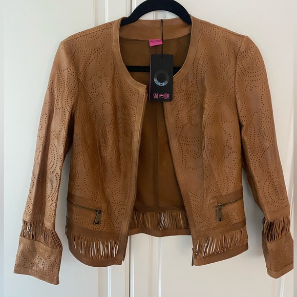 Rare leather jacket by Marco Fantini Florence Save the Queen; size S